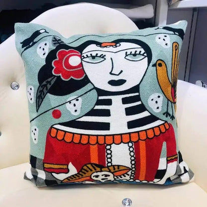 ALDO Linens & Bedding > Bedding > Pillowcases & Shams 45x45cm 18x18in / Poliester / 12 Picasso Art Series Abstract Embroidered Single-sided Polyester Pillowcases With Zipper