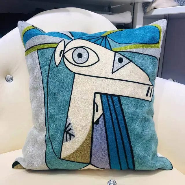 ALDO Linens & Bedding > Bedding > Pillowcases & Shams 45x45cm 18x18in / Poliester / 13 Picasso Art Series Abstract Embroidered Single-sided Polyester Pillowcases With Zipper