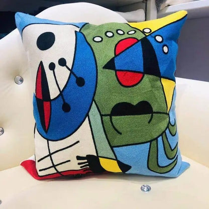 ALDO Linens & Bedding > Bedding > Pillowcases & Shams 45x45cm 18x18in / Poliester / 16 Picasso Art Series Abstract Embroidered Single-sided Polyester Pillowcases With Zipper