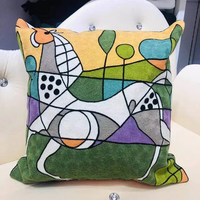 ALDO Linens & Bedding > Bedding > Pillowcases & Shams 45x45cm 18x18in / Poliester / 19 Picasso Art Series Abstract Embroidered Single-sided Polyester Pillowcases With Zipper
