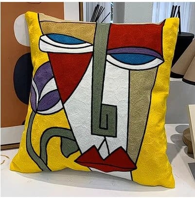 ALDO Linens & Bedding > Bedding > Pillowcases & Shams 45x45cm 18x18in / Poliester / 2 Picasso Art Series Abstract Embroidered Single-sided Polyester Pillowcases With Zipper