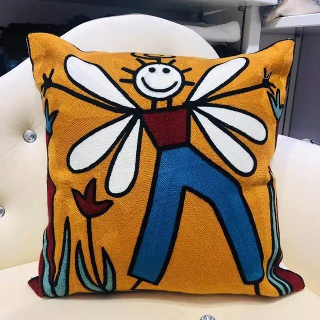 ALDO Linens & Bedding > Bedding > Pillowcases & Shams 45x45cm 18x18in / Poliester / 20 Picasso Art Series Abstract Embroidered Single-sided Polyester Pillowcases With Zipper