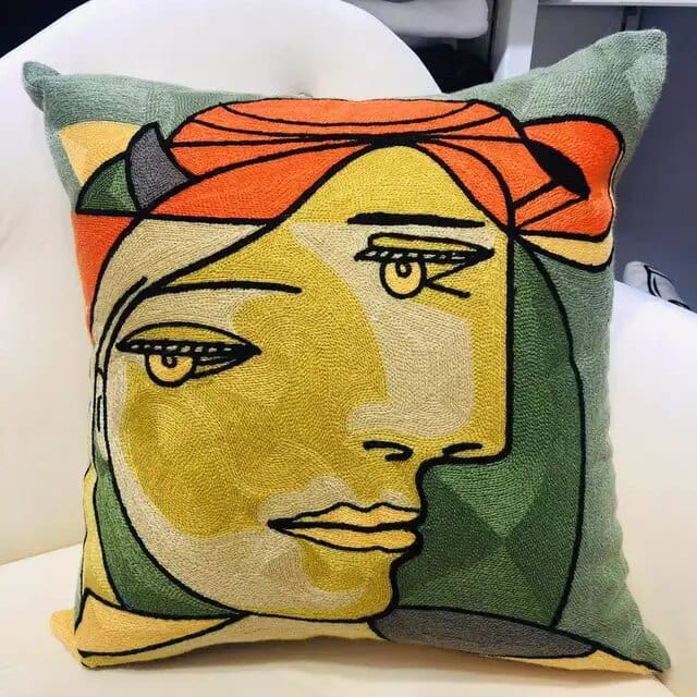 ALDO Linens & Bedding > Bedding > Pillowcases & Shams 45x45cm 18x18in / Poliester / 3 Picasso Art Series Abstract Embroidered Single-sided Polyester Pillowcases With Zipper