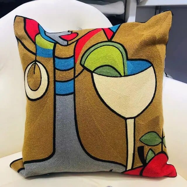 ALDO Linens & Bedding > Bedding > Pillowcases & Shams 45x45cm 18x18in / Poliester / 6 Picasso Art Series Abstract Embroidered Single-sided Polyester Pillowcases With Zipper