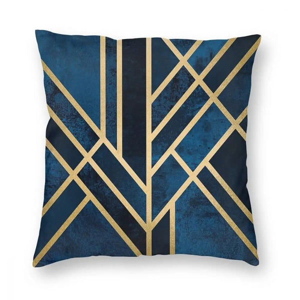ALDO Linens & Bedding > Bedding > Pillowcases & Shams 45x45cm 18x18in / Poliester Art Deco Geometric Graphic  Design Midnight Throw Polyester Pillow Cover
