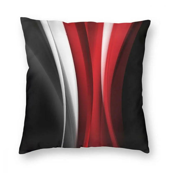 ALDO Linens & Bedding > Bedding > Pillowcases & Shams 45x45cm 18x18in / Poliester Art Deco Geometric Graphic Design Red And White Throw Polyester Pillow Cover