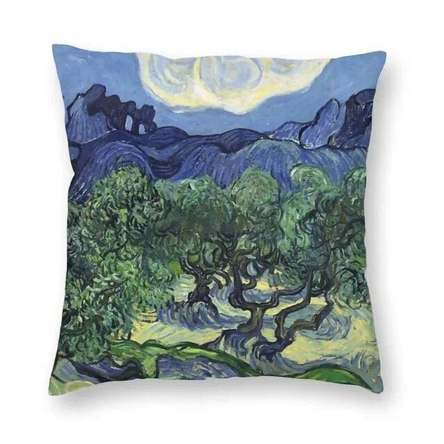 ALDO Linens & Bedding > Bedding > Pillowcases & Shams 45x45cm 18x18in / Poliester / B Original Vincent Van Gogh Art Blossoming Almond Tree  Double Printed With Zipper Polyester Pillowcases