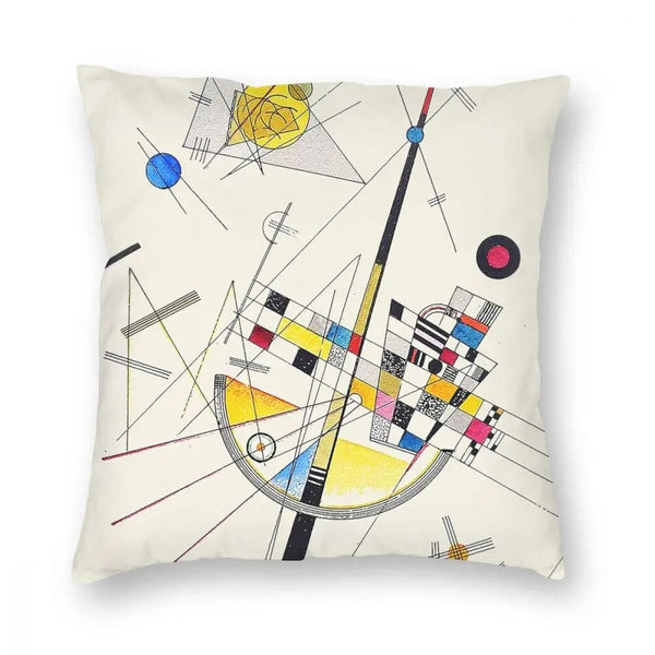 ALDO Linens & Bedding > Bedding > Pillowcases & Shams 45x45cm 18x18in / Poliester Delicate Tension By Artist Wassily Kandinsky Double Printed With Zipper Polyester Pillowcases