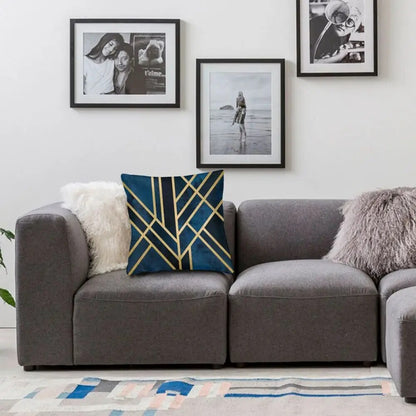 ALDO Linens & Bedding > Bedding > Pillowcases & Shams Art Deco Geometric Graphic  Design Midnight Throw Polyester Pillow Cover