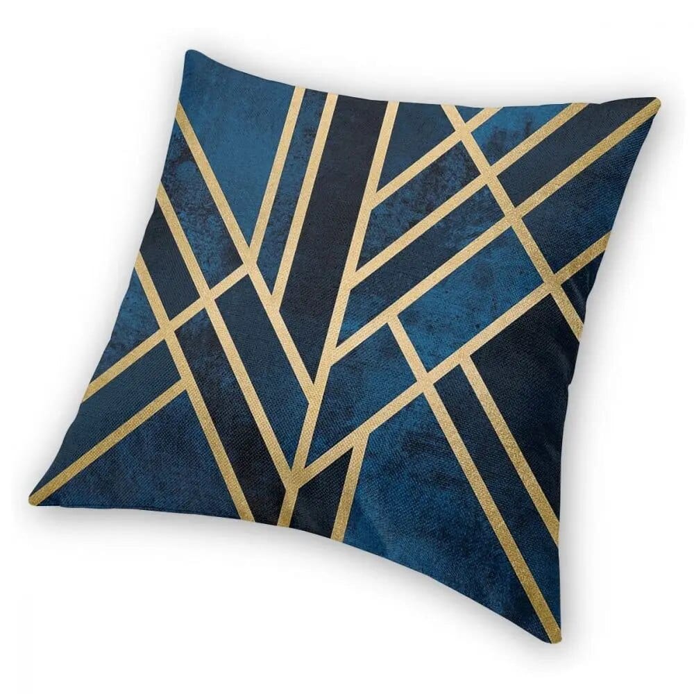 ALDO Linens & Bedding > Bedding > Pillowcases & Shams Art Deco Geometric Graphic  Design Midnight Throw Polyester Pillow Cover