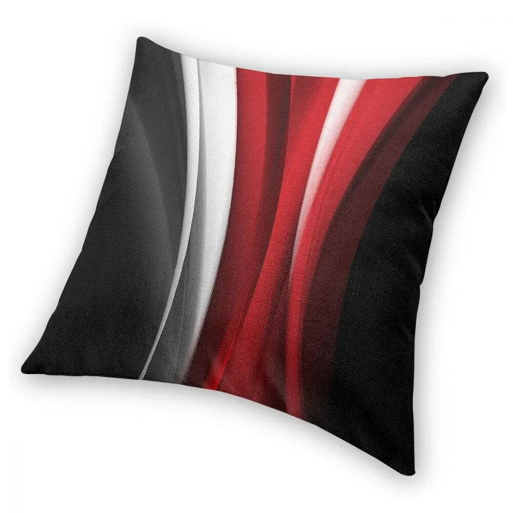 ALDO Linens & Bedding > Bedding > Pillowcases & Shams Art Deco Geometric Graphic Design Red And White Throw Polyester Pillow Cover