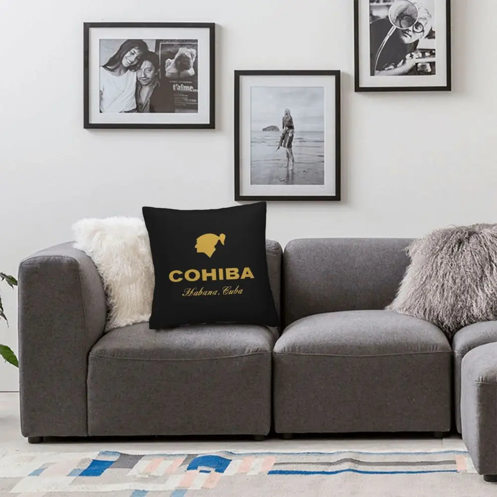 ALDO Linens & Bedding > Bedding > Pillowcases & Shams Cohiba Habana Cuba Cigar Style Pillowcases Black Poliester