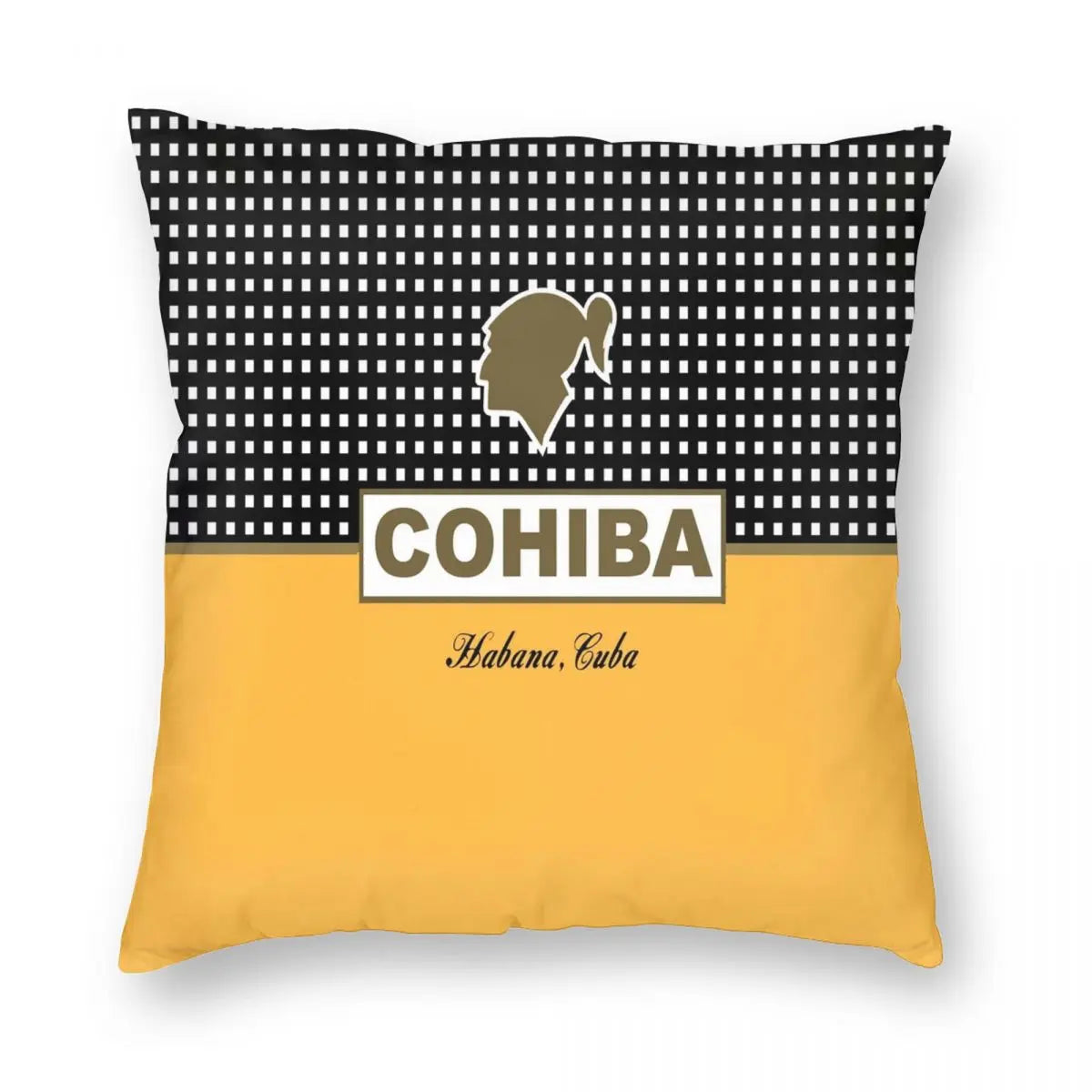 ALDO Linens & Bedding > Bedding > Pillowcases & Shams Cohiba Habana Cuba Cigar Style Pillowcases Yellow Poliester