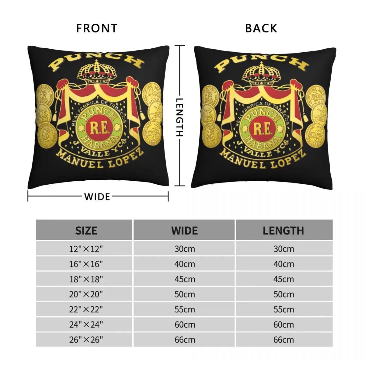 ALDO Linens & Bedding > Bedding > Pillowcases & Shams Punch Habana Cuba Cigar Style Pillowcases  Poliester