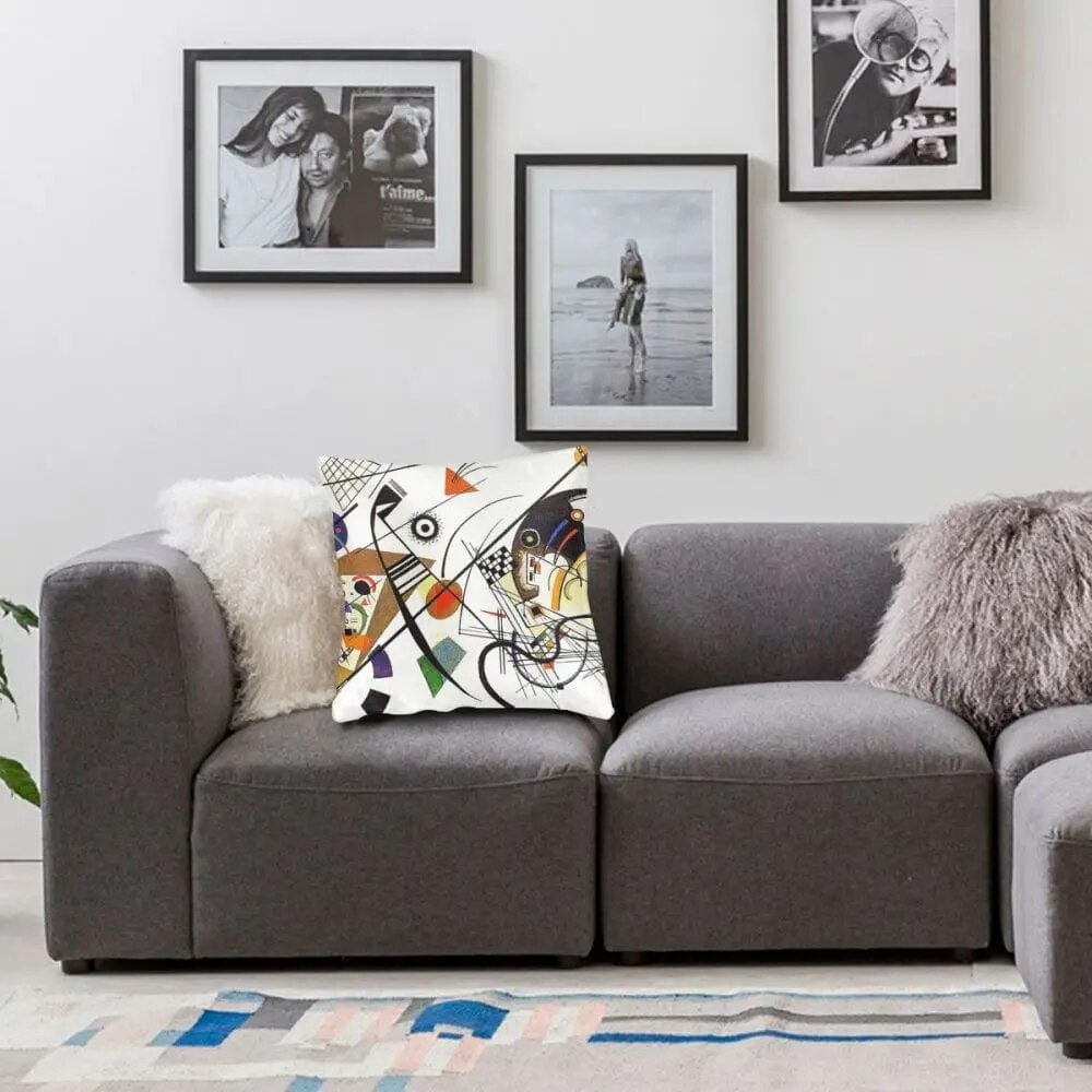 ALDO Linens & Bedding > Bedding > Pillowcases & Shams Transverse Lines By Artist Wassily Kandinsky Double Printed With Zipper Polyester Pillowcases