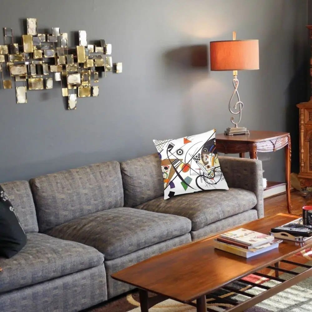 ALDO Linens & Bedding > Bedding > Pillowcases & Shams Transverse Lines By Artist Wassily Kandinsky Double Printed With Zipper Polyester Pillowcases