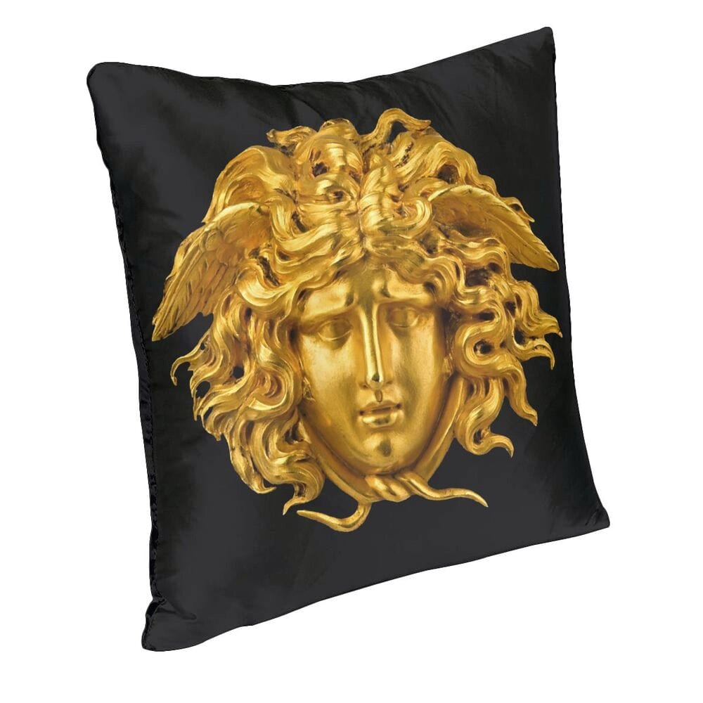 ALDO Linens & Bedding > Bedding > Pillowcases & Shams Versace Style Decorative Luxury Velvet Pillowcases Medusa Head Golden Print