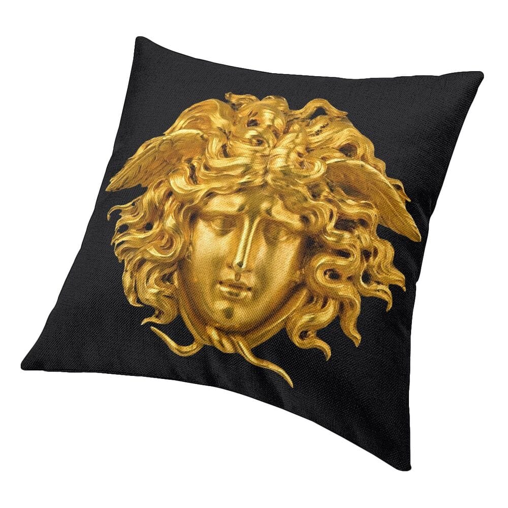 ALDO Linens & Bedding > Bedding > Pillowcases & Shams Versace Style Decorative Luxury Velvet Pillowcases Medusa Head Golden Print