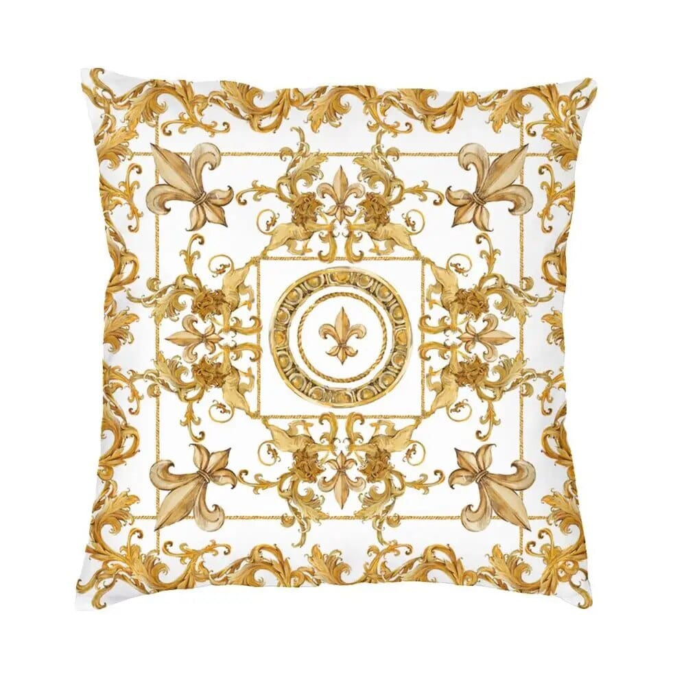 ALDO Linens & Bedding > Bedding > Pillowcases & Shams Versace Style Gold Lily Flower with Luxury Ornament  Velvet Pillowcases