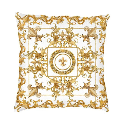 ALDO Linens & Bedding > Bedding > Pillowcases & Shams Versace Style Gold Lily Flower with Luxury Ornament  Velvet Pillowcases