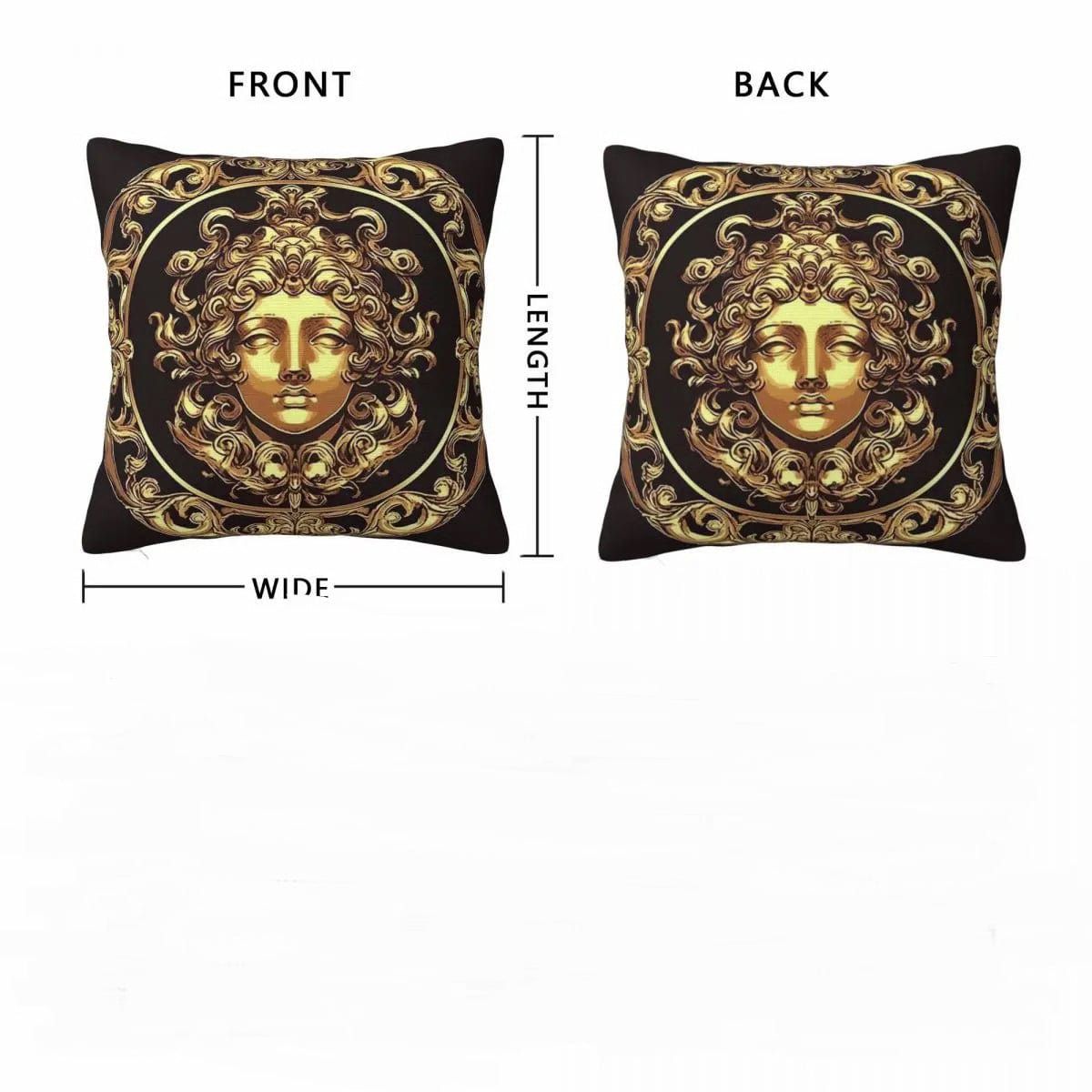 ALDO Linens & Bedding > Bedding > Pillowcases & Shams Versace Style Medusa Head  Double Printed With Zipper Polyester Pillowcases
