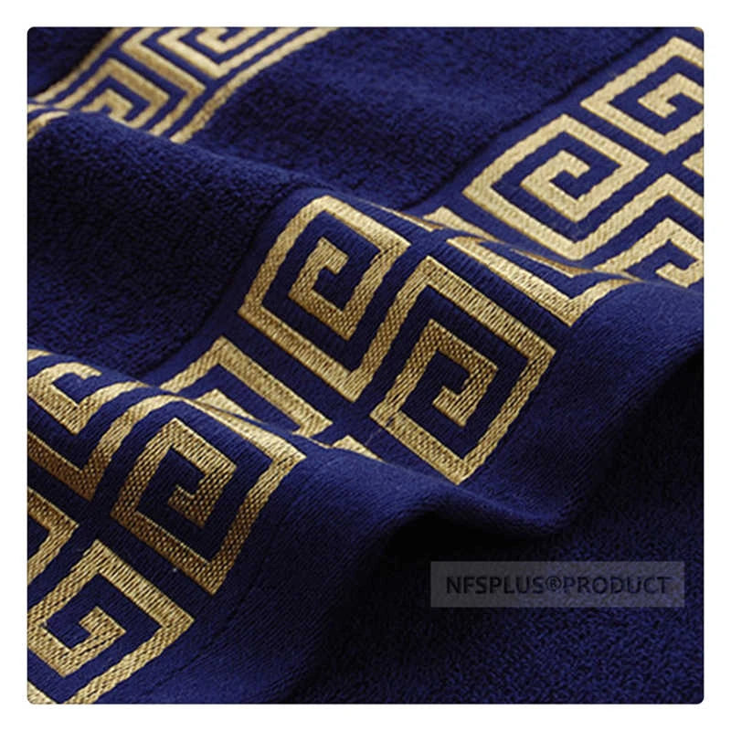ALDO Linens & Bedding > Towels 100% Egyptian Cotton Embroidered High Quality Cotton Super Absorbent Embroidered Luxury Bath and Face Towels Set