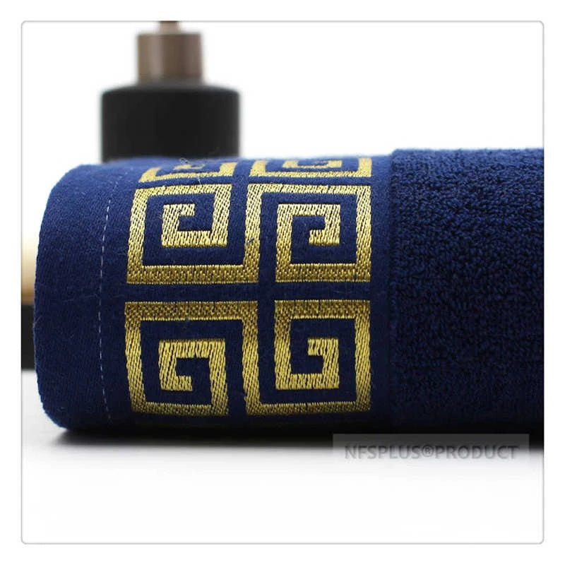 ALDO Linens & Bedding > Towels 100% Egyptian Cotton Embroidered High Quality Cotton Super Absorbent Embroidered Luxury Bath and Face Towels Set