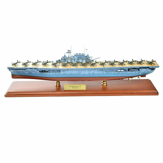 ALDO Military Ships Models US Navy Aircraft Carrier USS Hornet CV-8  Wood Model Military Ship Assembled