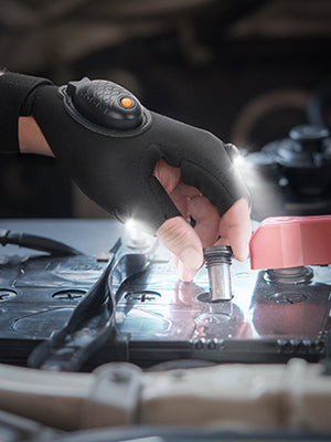ALDO Outdoor Recreation > Camping & Hiking > Camping Lights & Lanterns Amzing Innovation Rechargeable Magic Strap Fingerless Flashlight Gloves Waterproof Available in Three Different Styles