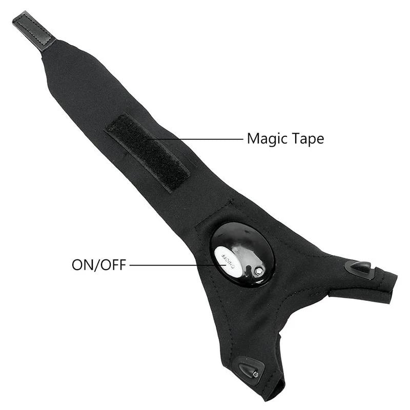 ALDO Outdoor Recreation > Camping & Hiking > Camping Lights & Lanterns Amzing Innovation Rechargeable Magic Strap Fingerless Flashlight Gloves Waterproof Available in Three Different Styles