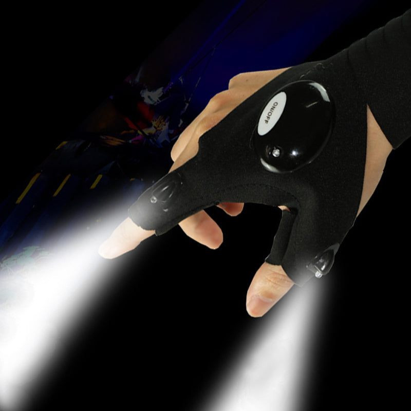 ALDO Outdoor Recreation > Camping & Hiking > Camping Lights & Lanterns Amzing Innovation Rechargeable Magic Strap Fingerless Flashlight Gloves Waterproof Available in Three Different Styles