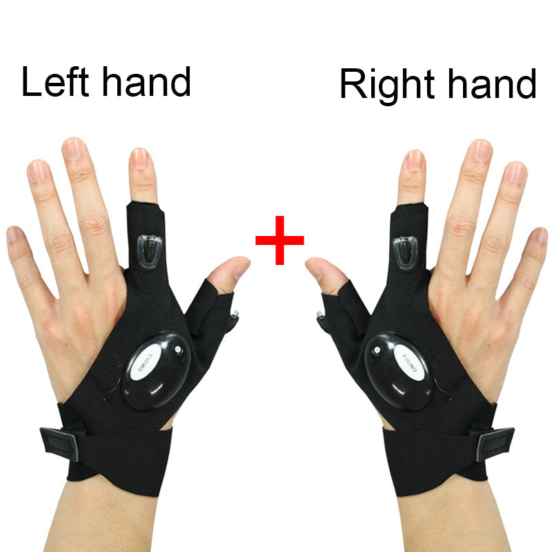 ALDO Outdoor Recreation > Camping & Hiking > Camping Lights & Lanterns Amzing Innovation Rechargeable Magic Strap Fingerless Flashlight Gloves Waterproof Available in Three Different Styles