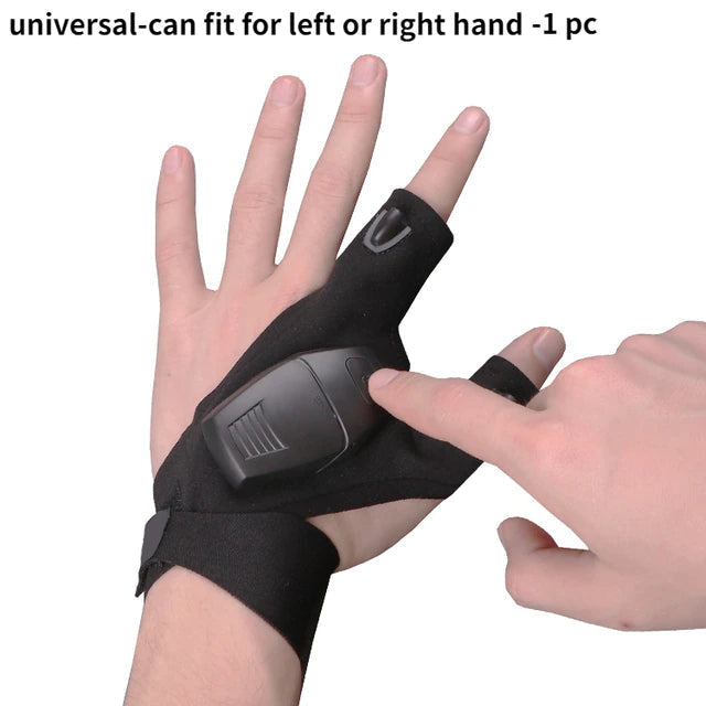 ALDO Outdoor Recreation > Camping & Hiking > Camping Lights & Lanterns Amzing Innovation Rechargeable Magic Strap Fingerless Flashlight Gloves Waterproof Available in Three Different Styles