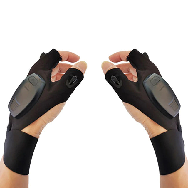 ALDO Outdoor Recreation > Camping & Hiking > Camping Lights & Lanterns Dry Cell-Universal -1 Pair for Right and Left Hands / Spandex and Cotton Amzing Innovation Rechargeable Magic Strap Fingerless Flashlight Gloves Waterproof Available in Three Different Styles