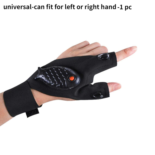 ALDO Outdoor Recreation > Camping & Hiking > Camping Lights & Lanterns Universal-Fish Shape button Can fit Right or Left Hands / Spandex and Cotton Amzing Innovation Rechargeable Magic Strap Fingerless Flashlight Gloves Waterproof Available in Three Different Styles