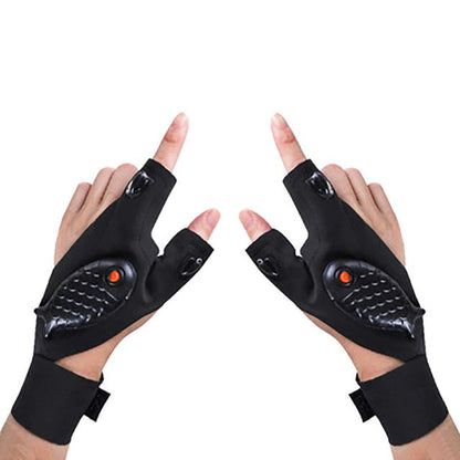 ALDO Outdoor Recreation > Camping & Hiking > Camping Lights & Lanterns Universal-Fish Shape button1 Pair for Right and Left Hands / Spandex and Cotton Amzing Innovation Rechargeable Magic Strap Fingerless Flashlight Gloves Waterproof Available in Three Different Styles