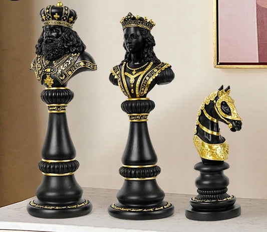 ALDO Party & Celebration > Party Supplies > Party Games A Chess Decoration Collection Statues of Black and White King Knight and  Queen