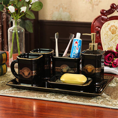 ALDO Personal Care >Soap > Dispensers Luxury Versace Style Designer Bathroom Accessories Ceramic Sets