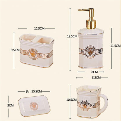 ALDO Personal Care >Soap > Dispensers Luxury Versace Style Designer Bathroom Accessories Ceramic Sets
