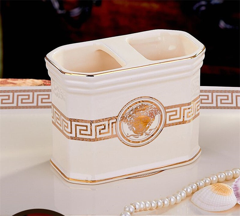 ALDO Personal Care >Soap > Dispensers Luxury Versace Style Designer Bathroom Accessories Ceramic Sets