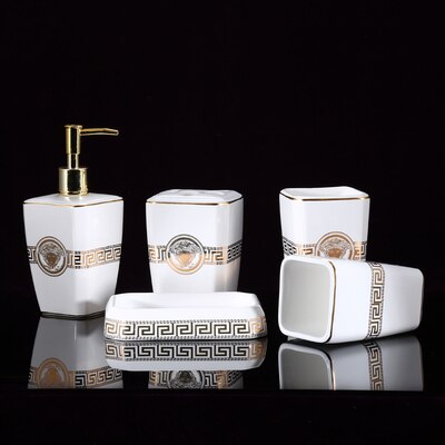 ALDO Personal Care >Soap > Dispensers Luxury Versace Style Designer Bathroom Accessories Ceramic Sets