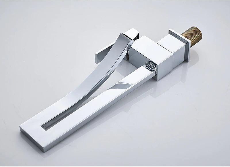 ALDO Plumbing Fixture Hardware & Parts > Faucet Accessories > Faucet Handles & Controls Luxury Contemporary  Style Bathroom Waterfall  Twisted Tower Basin Faucet.