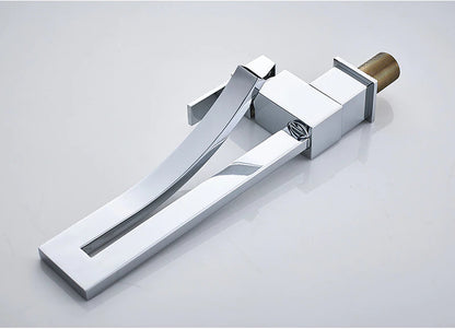 ALDO Plumbing Fixture Hardware & Parts > Faucet Accessories > Faucet Handles & Controls Luxury Contemporary  Style Bathroom Waterfall  Twisted Tower Basin Faucet.