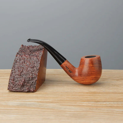 ALDO Smoking Accessories > Ashtrays Ambila Smoking African Handmade Solid Dry Rosewood Tobacco Pipe with Cleaning Kit and Box Of Pipe Filters