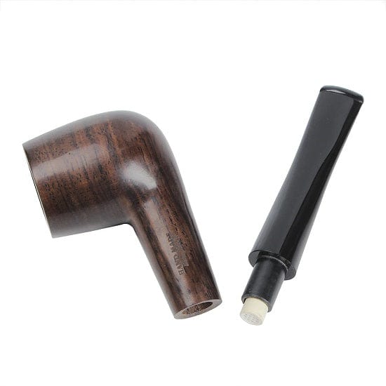 ALDO Smoking Accessories > Ashtrays Black Solid Wood Dry Ebony Smoking Tobacco Handmade Sandalwood Pipe Set with Cleaning Kit, Pipe Filters and Holder