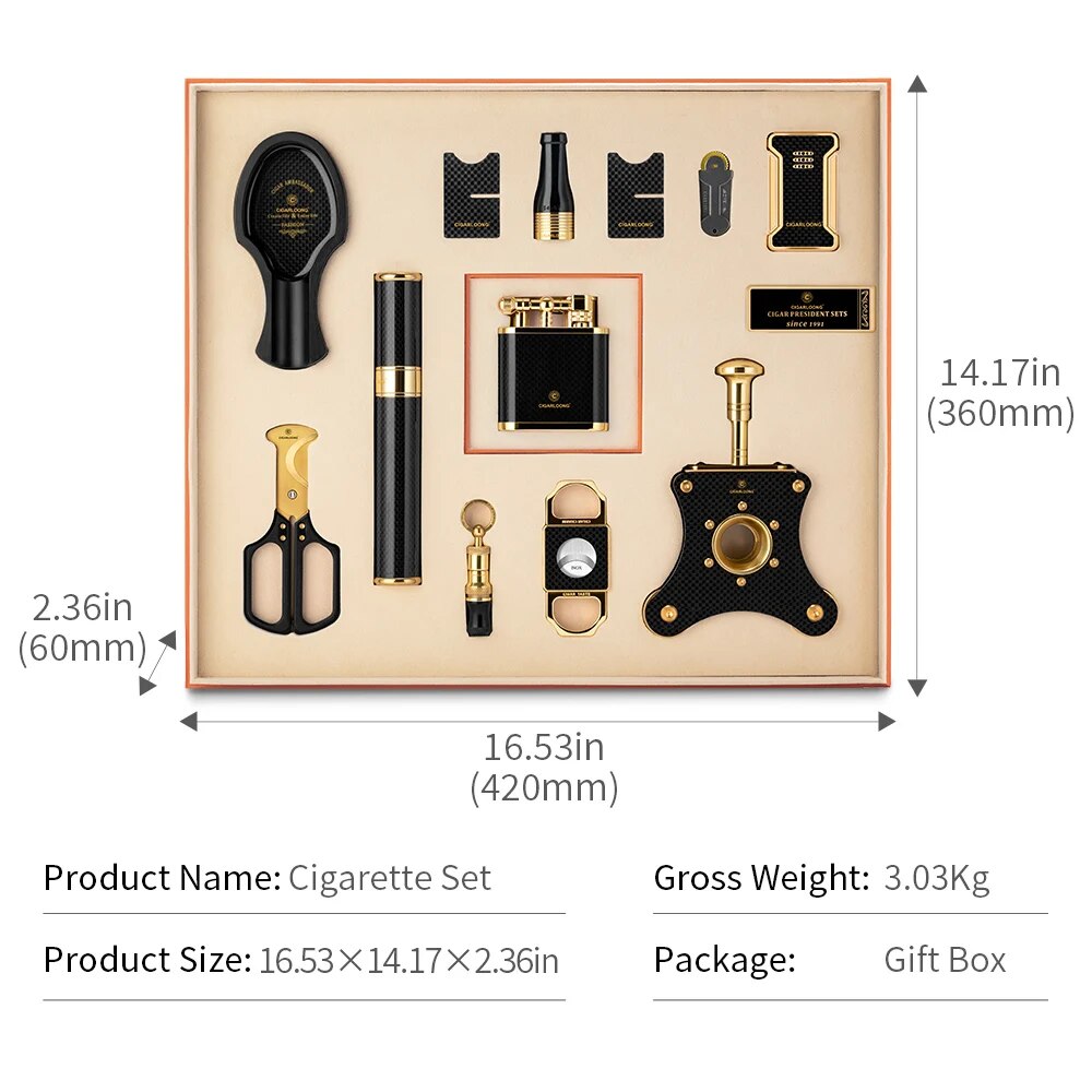 ALDO Smoking Accessories > Ashtrays Collectible Luxury Exlusive Special Limited Edition of Cigar Tool Sets with Gift Box by Sigarlong