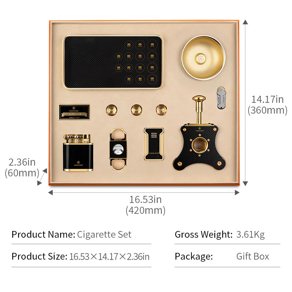 ALDO Smoking Accessories > Ashtrays Collectible Luxury Exlusive Special Limited Edition of Cigar Tool Sets with Gift Box by Sigarlong