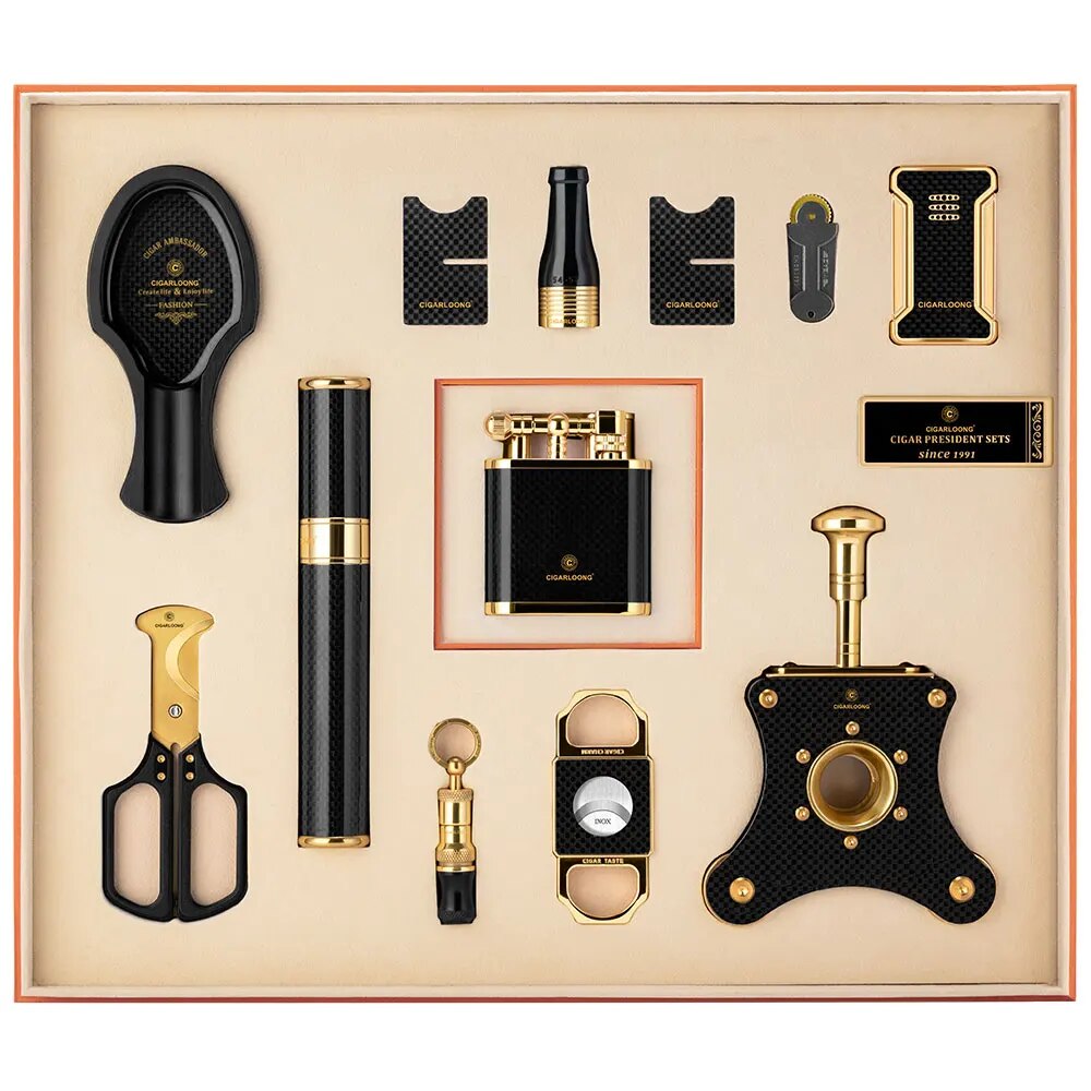 ALDO Smoking Accessories > Ashtrays Collectible Luxury Exlusive Special Limited Edition of Cigar Tool Sets with Gift Box by Sigarlong