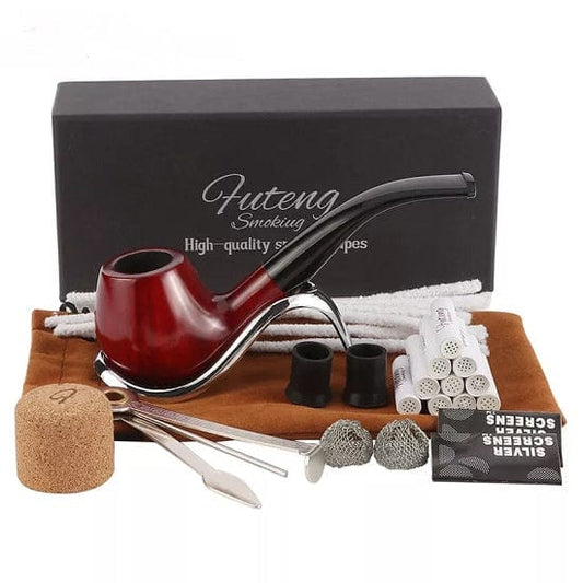 ALDO Smoking Accessories > Ashtrays New Classic Creative Red Sandalwood Pipe Set Accessories 9MM