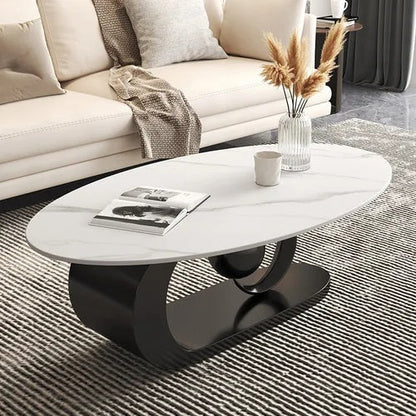 ALDO Tables > Accent Tables Black Modern Luxury Elegant Black and Golden Marble Effect Single Coffee Tables
